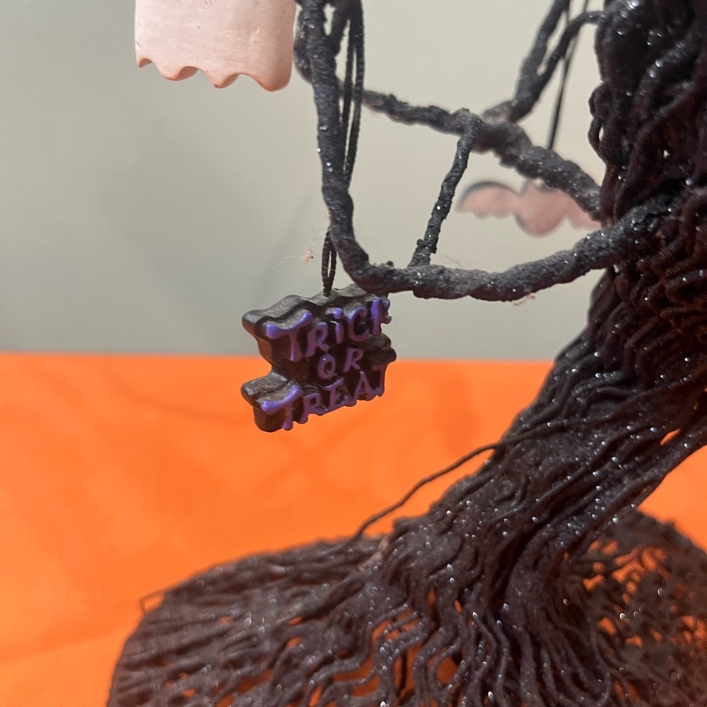 6/$25 Halloween Black Tree Decor with Ghost and Sign Accents - Picture 6 of 16